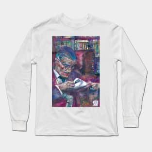 JAMES JOYCE reading - watercolor portrait Long Sleeve T-Shirt